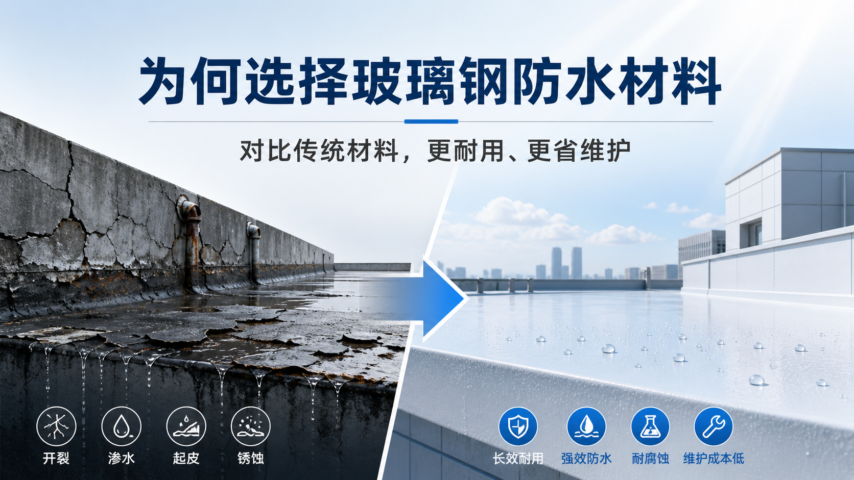 在潮州，为何选择玻璃钢防水材料而非传统材料